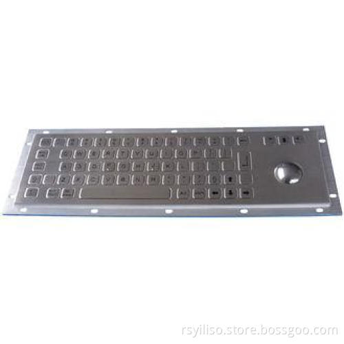 USB 69 Keys Kiosk Metal Keyboard Stainless Steel With Track